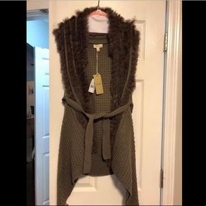 Large Brown Faux Fur Vest